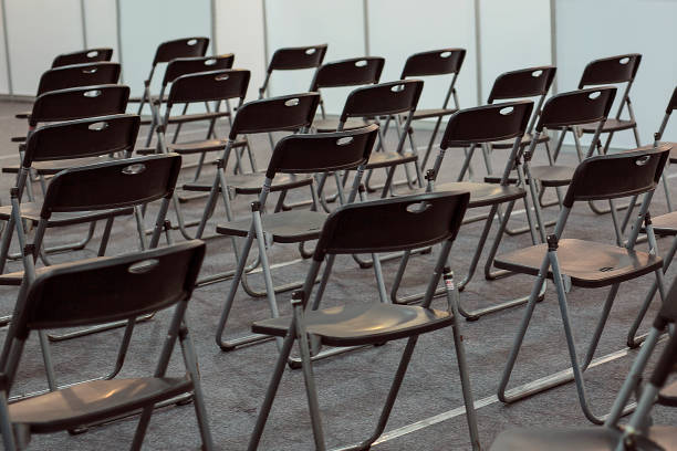 istock A provisional lecture room prepared outdoors 867259468