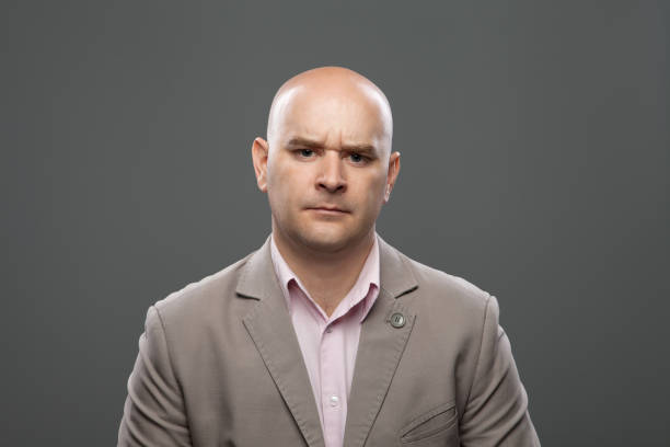 istock Portrait of caucasian bald man 867265222