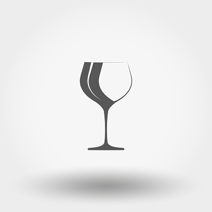 Classic glassful. Icon for web and mobile application. Vector illustration on a white background. Flat design style.