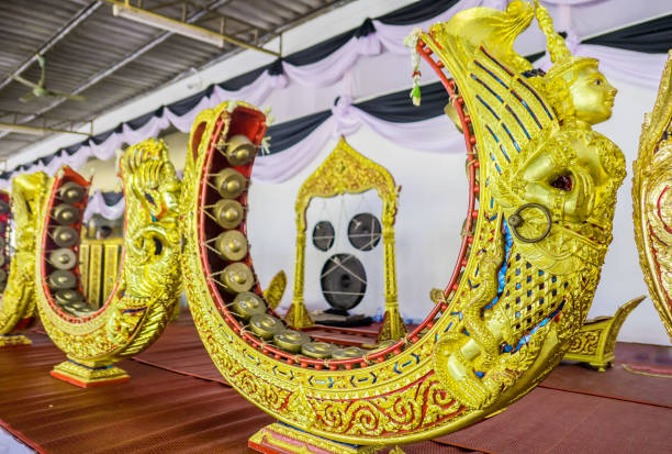 istock Thai musical instrument gold pattern beautiful . used to beat or knock a melody 867272478