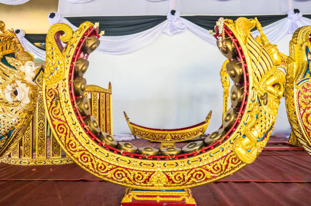 istock Thai musical instrument gold pattern beautiful . used to beat or knock a melody 867272514