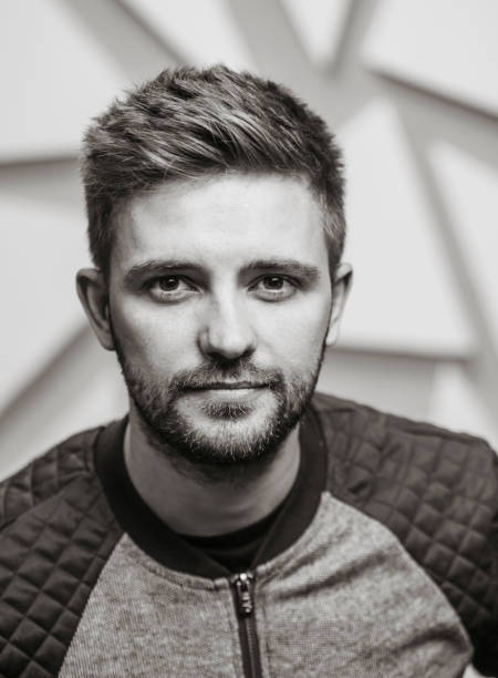 istock A handsome man, a portrait. Black and white 867272916