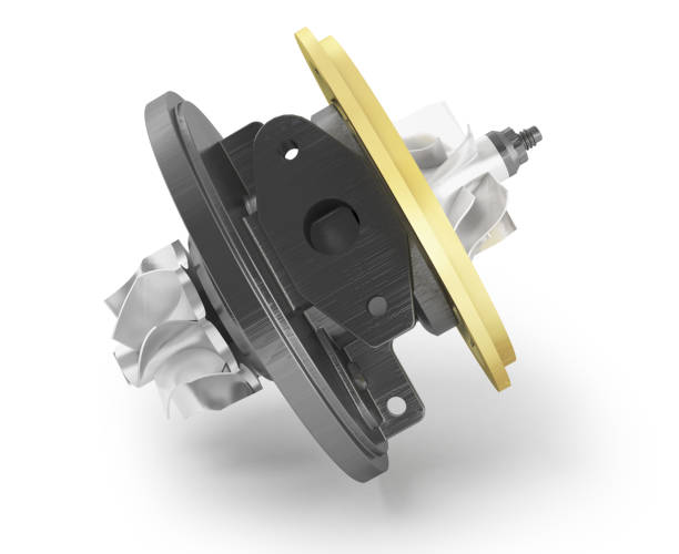 istock Cartridge for a turbine for a car with a gold 3d render on a white background 867280910