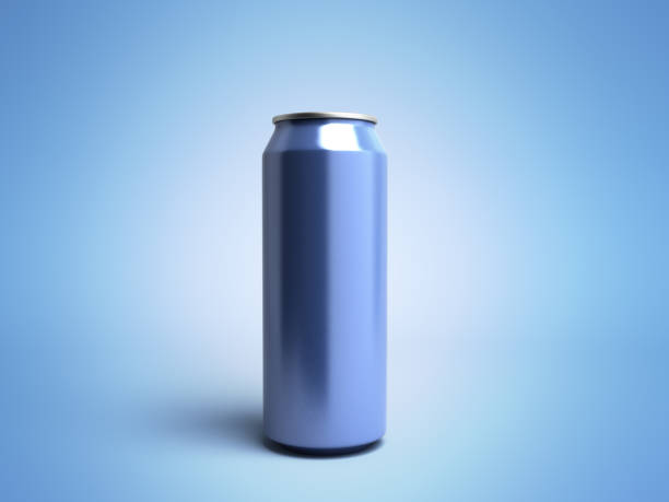 istock Metal Aluminum Beverage Drink Can 3d render on blue 867280938