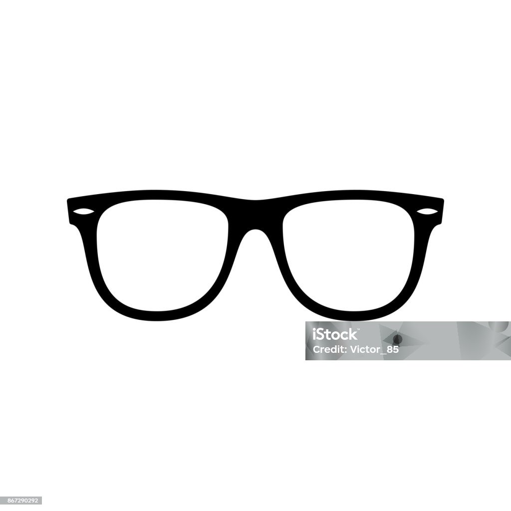 Sonnenbrillen-Symbol. Schwarz, minimalistischen Symbol isoliert auf weißem Hintergrund. - Lizenzfrei Brille Vektorgrafik