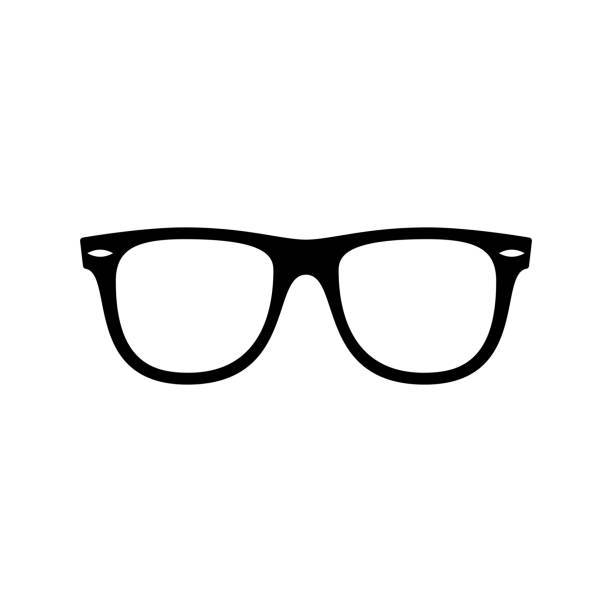 ikona okularów przeciwsłonecznych. czarna, minimalistyczna ikona odizolowana na białym tle. - glasses stock illustrations