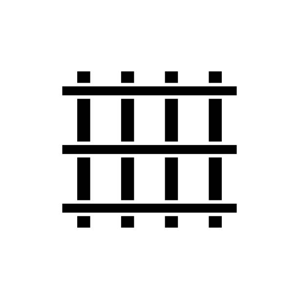 gefängnis-balken-symbol. schwarz, minimalistischen symbol isoliert auf weißem hintergrund. - jail cell window stock-grafiken, -clipart, -cartoons und -symbole