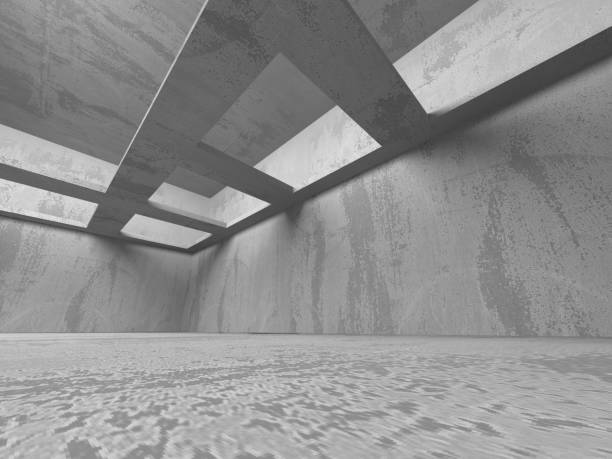 istock Dark basement empty room interior. Concrete walls 867291356