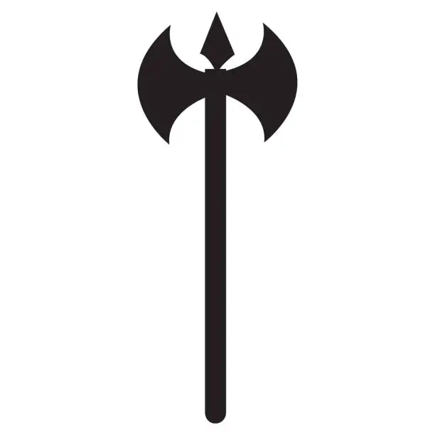 Vector illustration of Medieval executioner double-sided ax