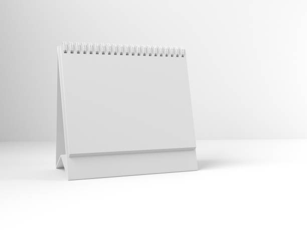 3 d レンダリング カレンダー モックアップ - note pad paper spiral diary ストックフォトと画像