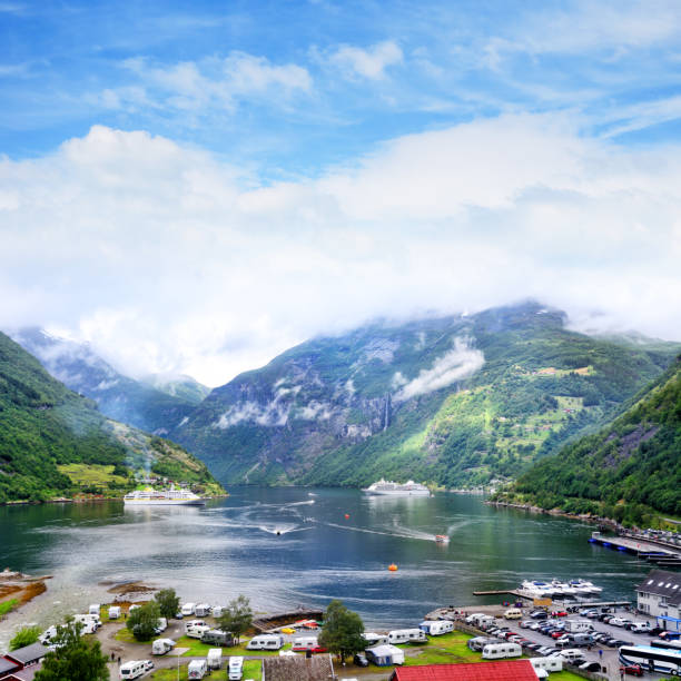 A beautiful norwegian landscape on the island of stord in western Norway between Haugesund and Bergen.