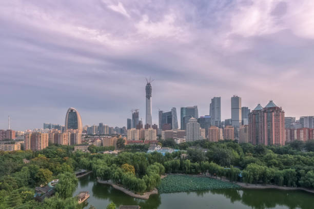 istock Beijing Central Business district buildings skyline, China cityscape 867302142