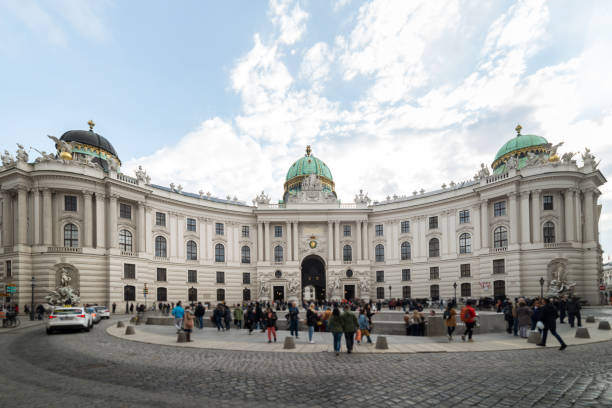 Neue Burg of the Hofburg, the former principal imperial palace of the Habsburg dynasty rulers and today serves as the official residence and workplace of the President of Austria.