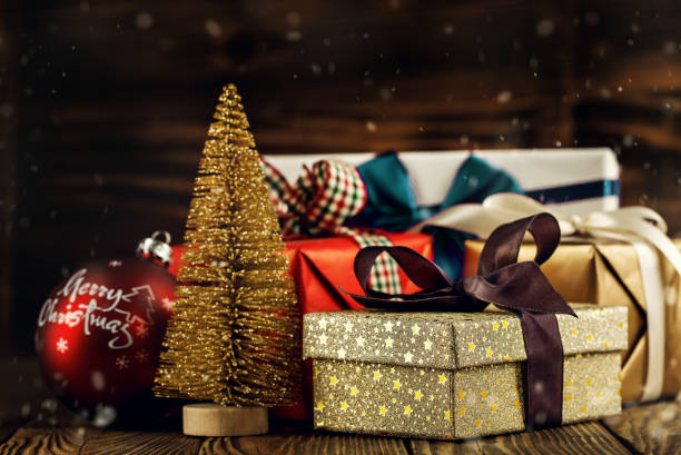 istock Magical arrangement of Christmas presents 867308740