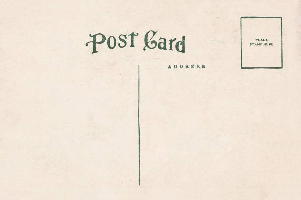 istock Back of vintage blank postcard 867315160