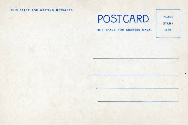 istock Back of vintage blank postcard 867315228