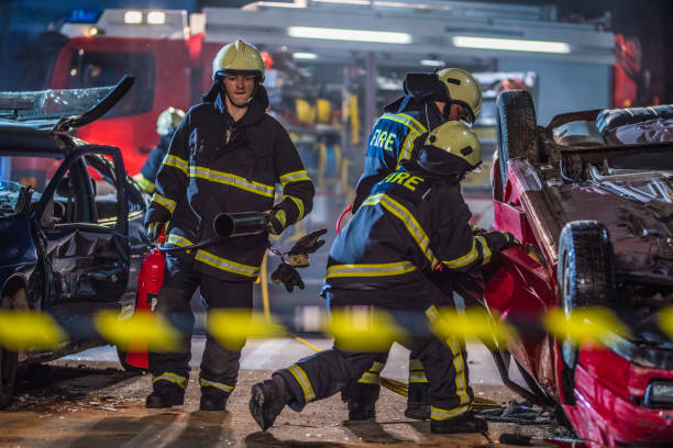 istock Firefigters at a car accident scene 867315710