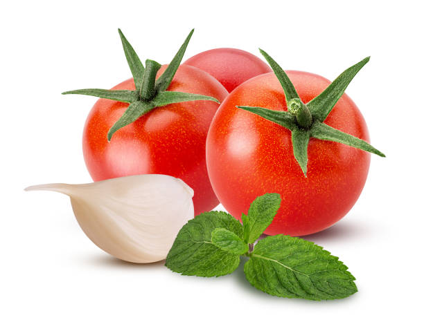 istock Fresh vegetables red tomato, garlic, mint 867318448