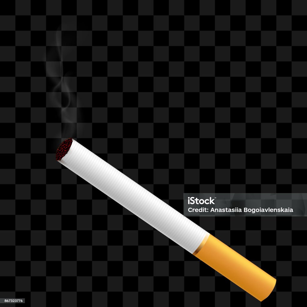 Một Điếu Thuốc Thực Tế Với Khói Trên Nền Trong Suốt Hình minh họa ...