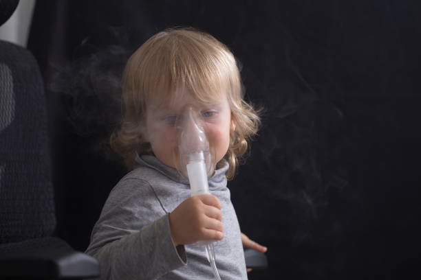 istock Inhalation mask child infant under one year 867326846