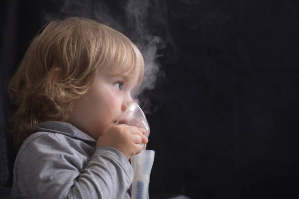 istock Inhalation mask child infant under one year 867326910