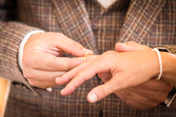 istock wedding ring for wedding couple on wedding day 867330642