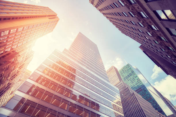 istock Looking up at Manhattan skyscrapers, NYC. 867332990