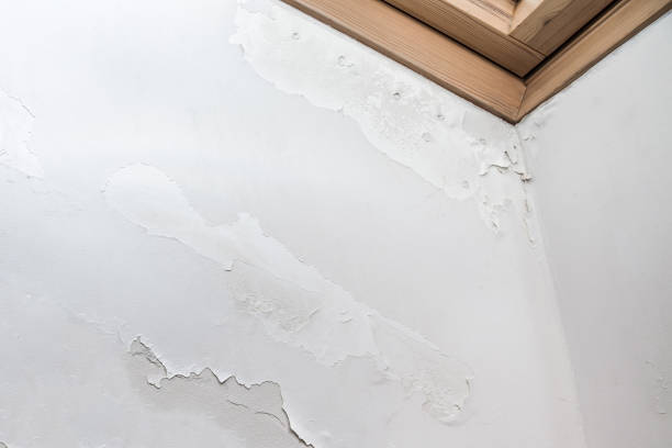 istock Shabby wall defects near the roof window due to humidity problems. 867336854