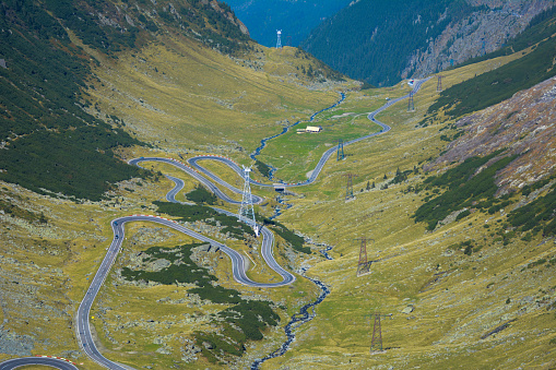 Transfagarasan Informatii Mountain Road Transfagarasan Stock Photo - Download Image Now - Above ...