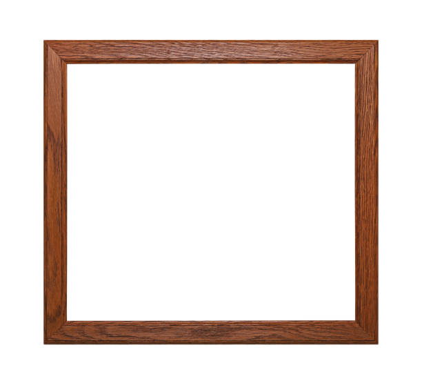istock Simple wooden brown picture or photo frame 867345508