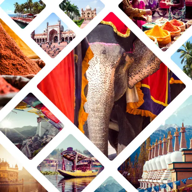 Photo of Collage of India images - travel background