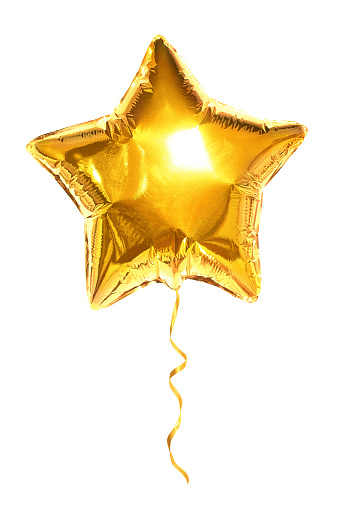 The golden balloon of the stars shine and shine