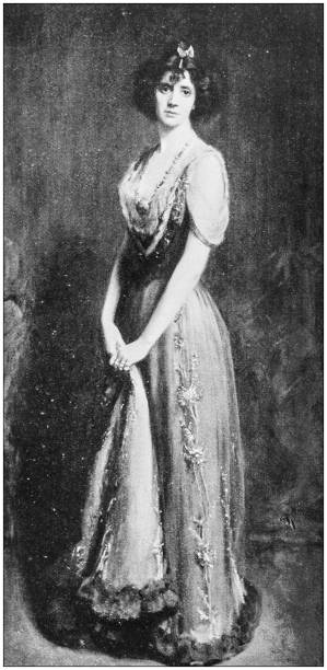 istock Antique photo of paintings: Woman 867371718