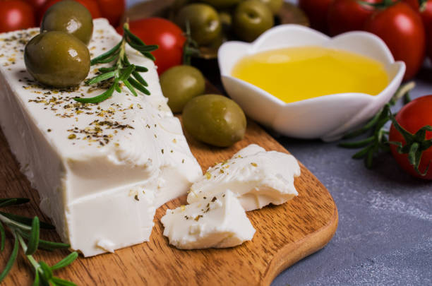 istock Cheese feta with olives 867372682