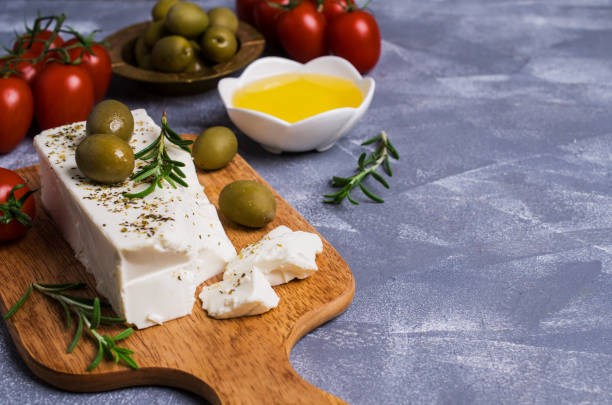 istock Cheese feta with olives 867374912