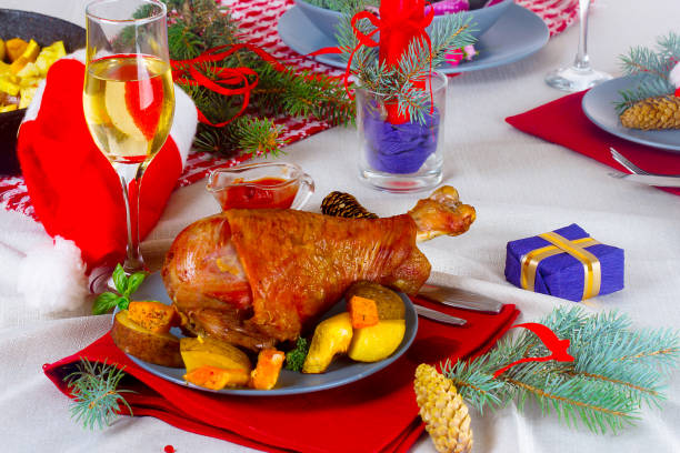 istock Christmas turkey on the table 867381516