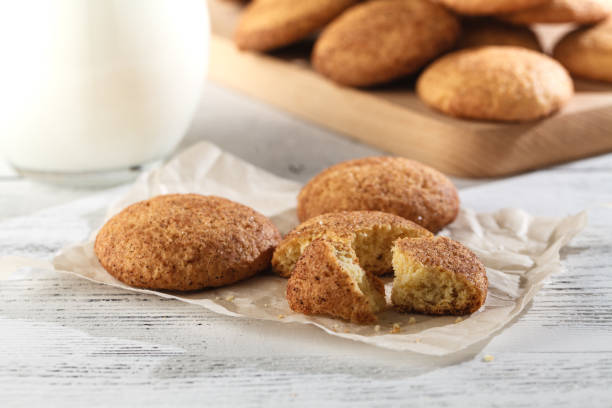istock Snickerdoodle cookies with cinnamon and milk 867381542
