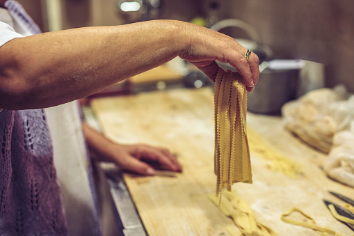 Preparing homemade pasta