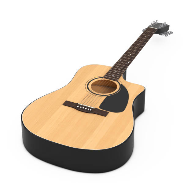istock Wooden Acoustic Guitar. 3d Rendering 867383250