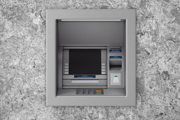 istock Build In Bank Cash ATM Machine. 3d Rendering 867383626