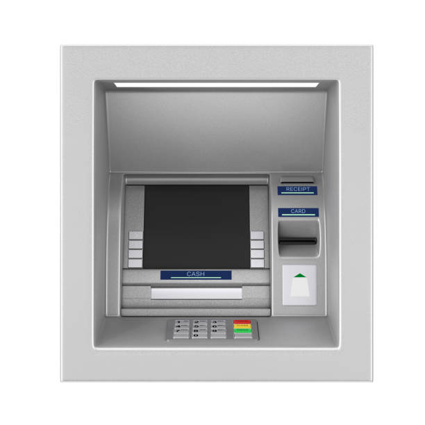 istock Build In Bank Cash ATM Machine. 3d Rendering 867383634