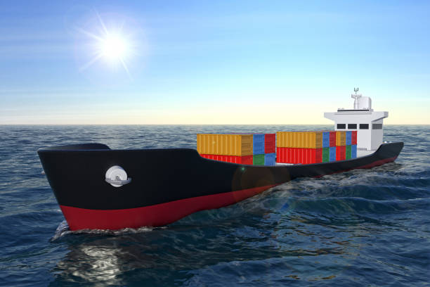istock Business Logistic Concept. Tanker or Container Cargo Ship Moving in Ocean Water. 3d Rendering 867383712