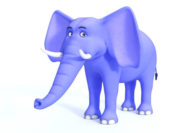istock A cute blue cartoon elephant. 867386992