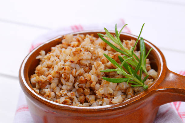 istock saucepan of cooked buckwheat 867412834