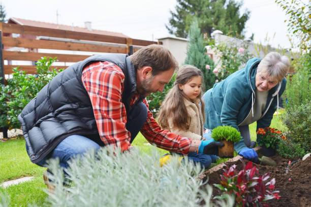 istock Family gardening together 867412918