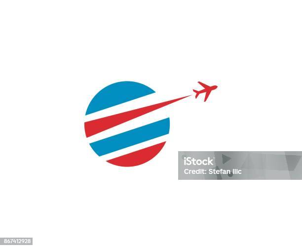 Vetores de Ícone De Viagem e mais imagens de Logotipo - Logotipo, Avião comercial, Avião