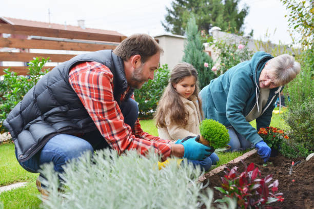 istock Family gardening together 867412942