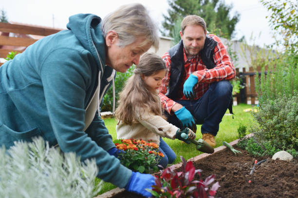 istock Family gardening together 867412946