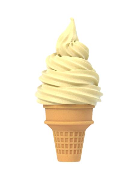 istock Vanilla soft ice icecream in waffle cone 867417874