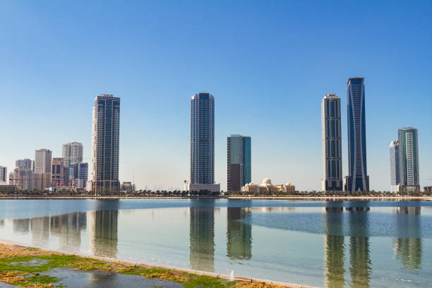 Buildings at Al Khan lagoon, Sharjah
